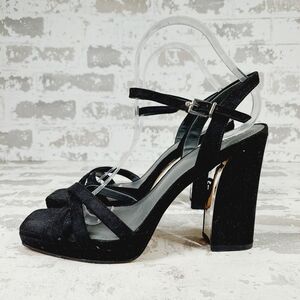 NEW Franco Sarto Womens Damalis Faux Leather Open Toe Heels Shoes D75